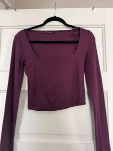 Zara Ribbed Long Sleeve Top