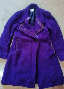 Vintage Purple violet Wool Blend Coat