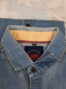 Men's Blue Denim Shirt