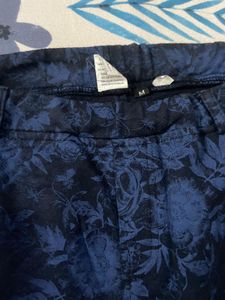 Floral Print Blue Jeggings