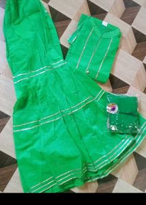 Vibrant Green Kurta Set with Dupatta