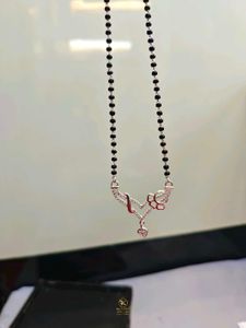 Elegant Pure Silver Mangalsutra with Intricate Des