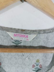 Grey Printed Casual Kurta (Women)