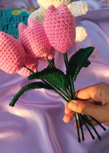 Crochet Pink Tulips 🌷💗
