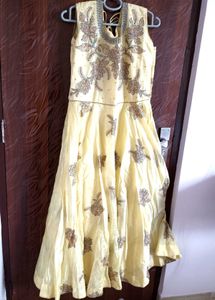 Beautiful Yellow Embroidered Gown