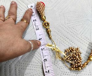 Ethnic Gold &amp; Red Tassels set of 4( Latka