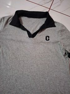 Grey Collared T-Shirt