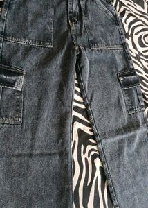 Grey Cargo Jeans
