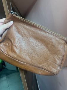 Prada Brown Leather Shoulder Bag