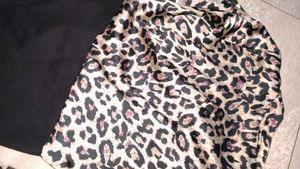 Leopard Print Long Sleeve Mini Bodycon Dress (Bust