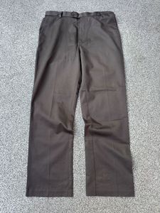 Men's Brown Classic Fit Dress Pants