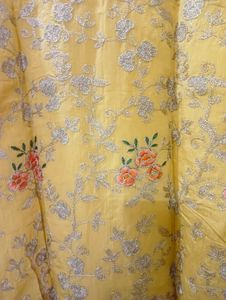 Yellow Embroidered Kurta Set with Dupatta