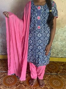 Elegant Printed Kurta Set with Dupatta