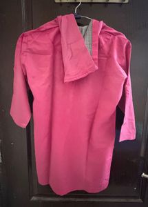 Chic Pink Kurta with Hood