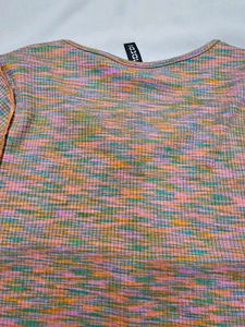 Multi-Color Ribbed Cropped Tee