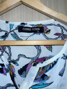 Hip Length Floral Printed Top