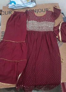 naira cut  Kurta Set with sharara