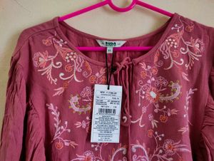 Embroidered Tassel Tunic - Brand New!
