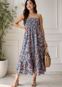 Floral Smocked Maxi Dress