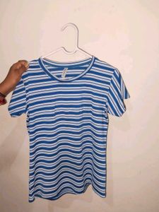 Blue & White Striped T-Shirt