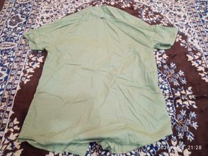 Pre washed Men's Short Sleeve Button-Up Shirt