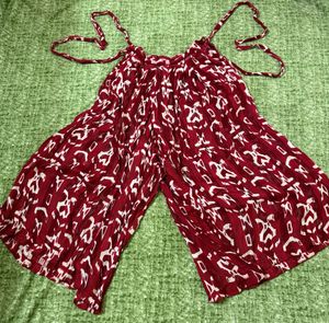 Boho Red &amp; White Pattern skirt/pant