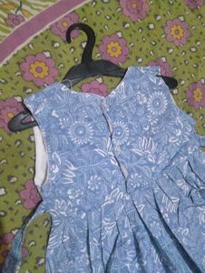 Cute Blue Floral Baby Dress