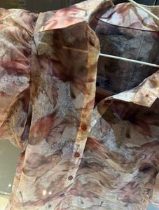 Sheer Floral Puff Sleeve Blouse