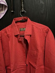 Red Dotted Long Sleeve Shirt