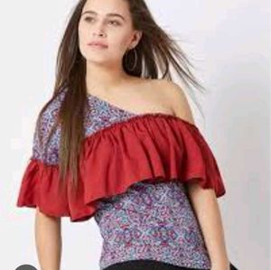 single shoulder top