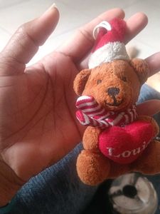 mini christmas as teddy bear plush clip or name wi