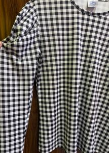 Gingham Print Top