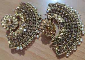 Exquisite Kundan &amp; Pearl Jhumkas
