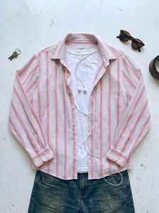 Korean Y2K Candy Stripe Streetwear Shirt