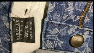 Printed denim Shorts 30 Size