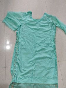 Elegant Teal Kurta Set with Embellishments