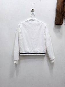 White Bomber Jacket with "Saints" Logo