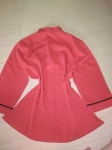 Red Oriental Mask Statement Top