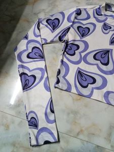 heart printed top