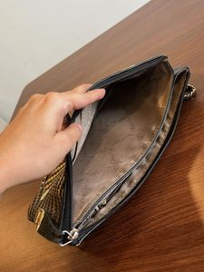 Woven Chevron Clutch with Chain Strap
