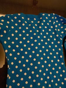 ELLE Blue Polka Dot Cardigan