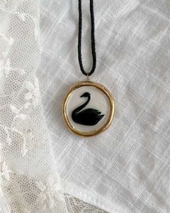 Swan pendant -Handmade