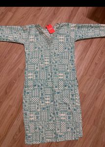 Elegant Printed V-Neck Kurta