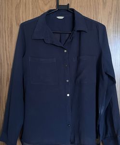 Navy Blue Long Sleeve Shirt