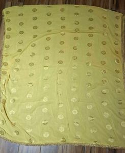 Yellow Dupatta with Golden Motifs