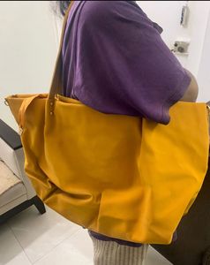 Spacious Yellow Tote Bag