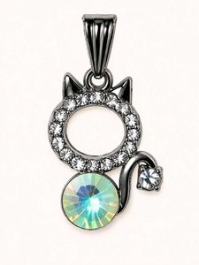 Cute Dainty Sparkly Cat Pendant Necklace 🐱