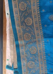 Elegant Blue Banarasi Silk Saree