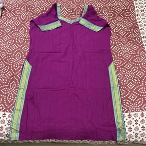 Purple Kurta Set with Blue Pants