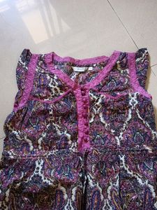 Cotton printed short dress